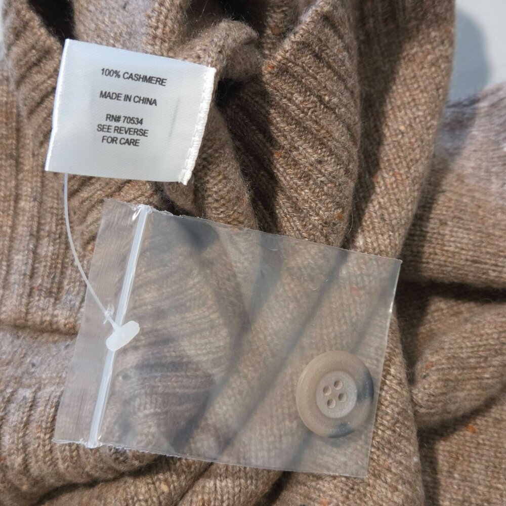 Orvis 100% Cashmere Button Front Cardigan Tan Women S - Picture 4 of 6